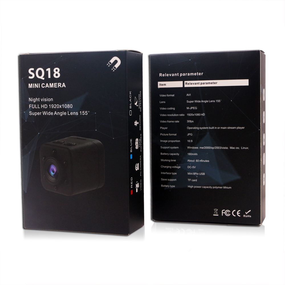 2018 SQ18 HD 1080P Mini Camera Night Vision Mini Camcorder Sport Outdoor Portable 18