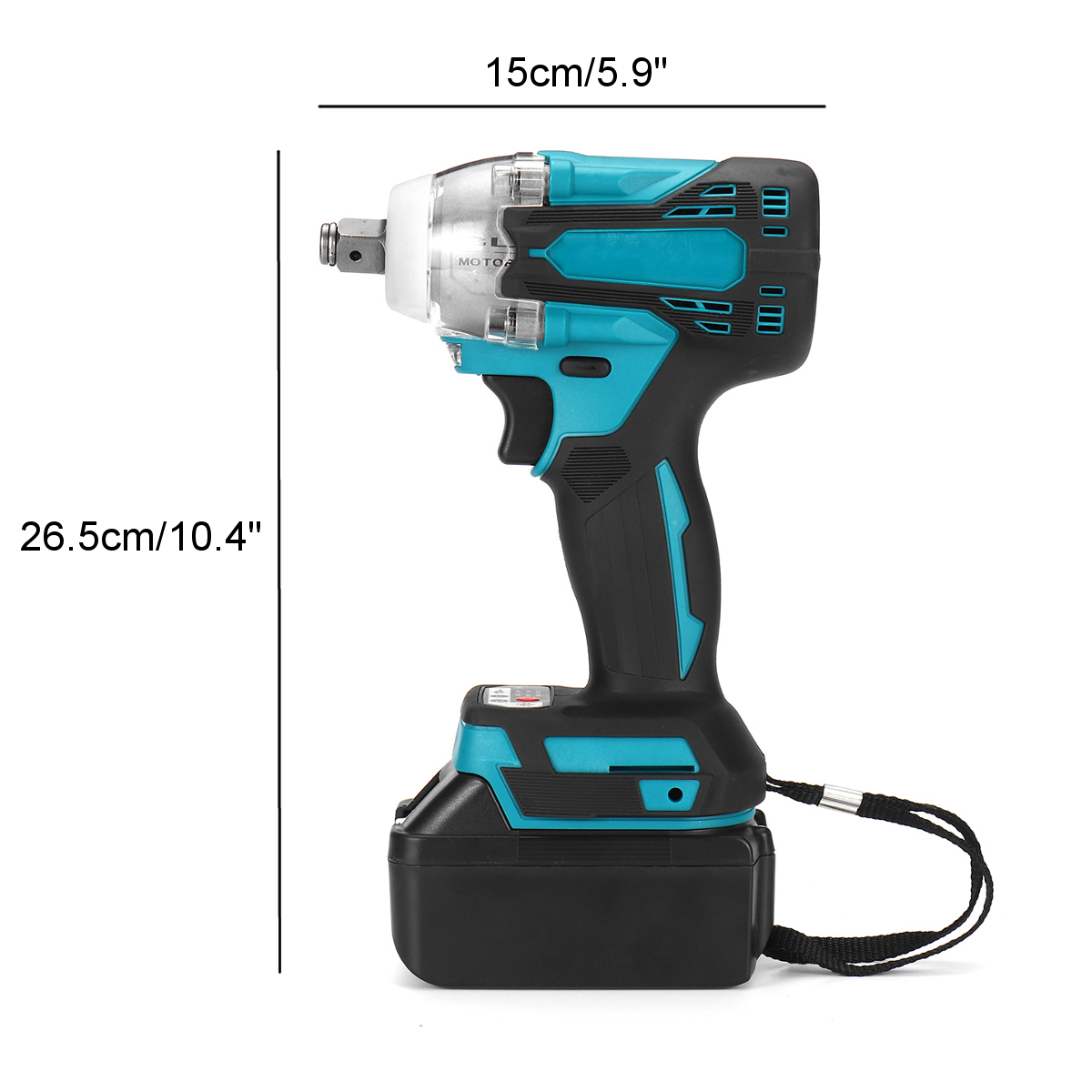 Drillpro 2 in1 18V 800N.m Electric Wrench Screwdriver Brushless Cordless Electric 1/2''Wrench 1/4''Screwdriver W/ 2 Batteries
