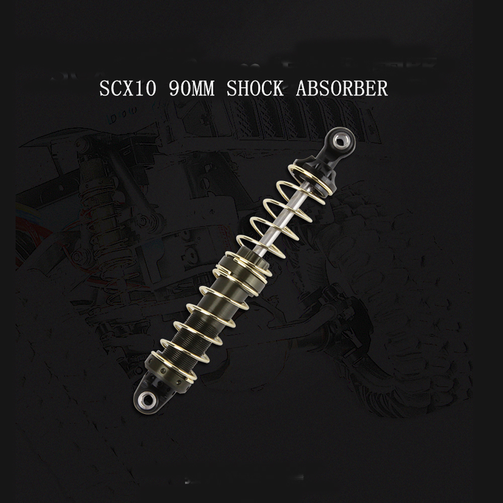 Gold 4pcs Per Set 90mm Shock Absorber for AL6061 T6 SUS Axial SCX10 RC Car - Photo: 5
