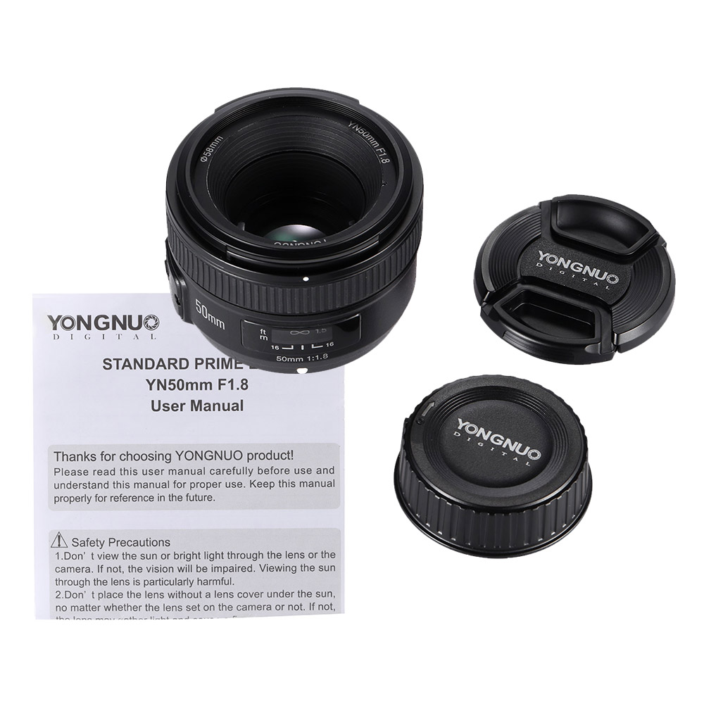 Yongnuo YN50mm 50MM F1.8 Large Aperture Auto Focus AF Lens for Canon DSLR Camera 65