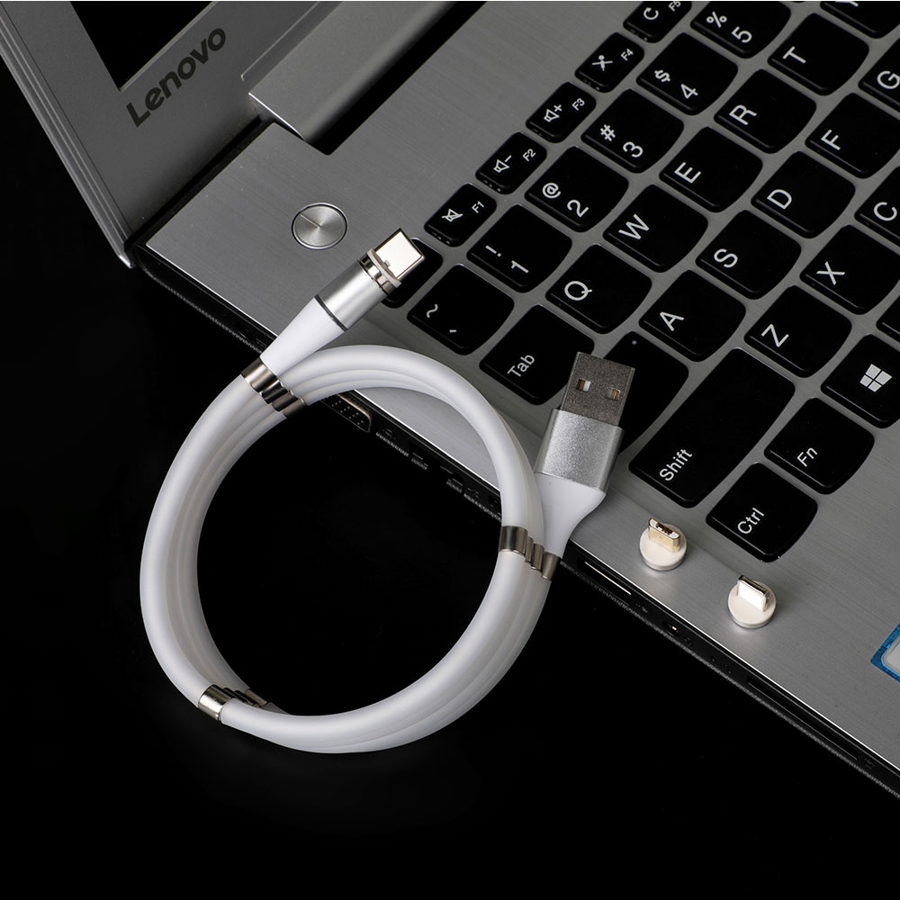 Bakeey 3A Magnetic Easy-Coil Supercalla Micro USB/ Type-C Charging Data Cable for Samsung Galaxy Note S20 ultra Huawei Oneplus 8 Pro Huawei Mate40