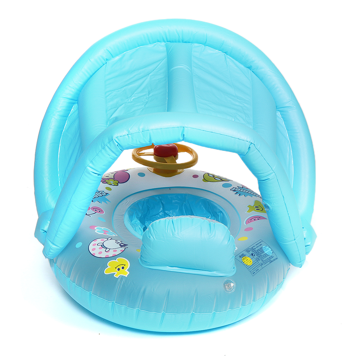 60x70x80cm PVC Swimming Ring Baby Float Seat Boat Adjustable Inflatable Ring Water Sport Toys