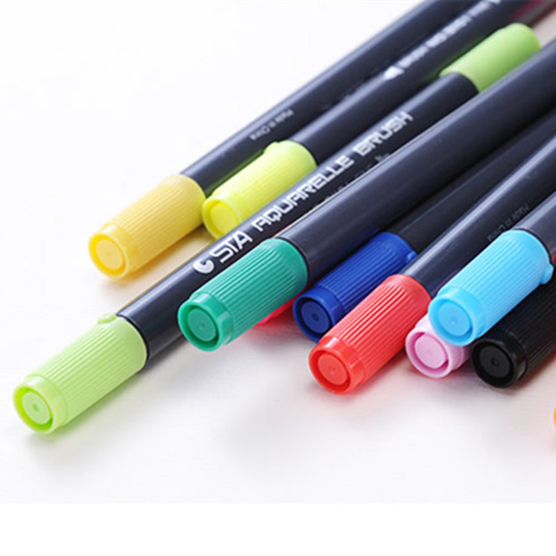 0.8 mm 12/24 Colors Pens Super fine Marker Pen Water Based Assorted Ink Arts Drawing For Children 