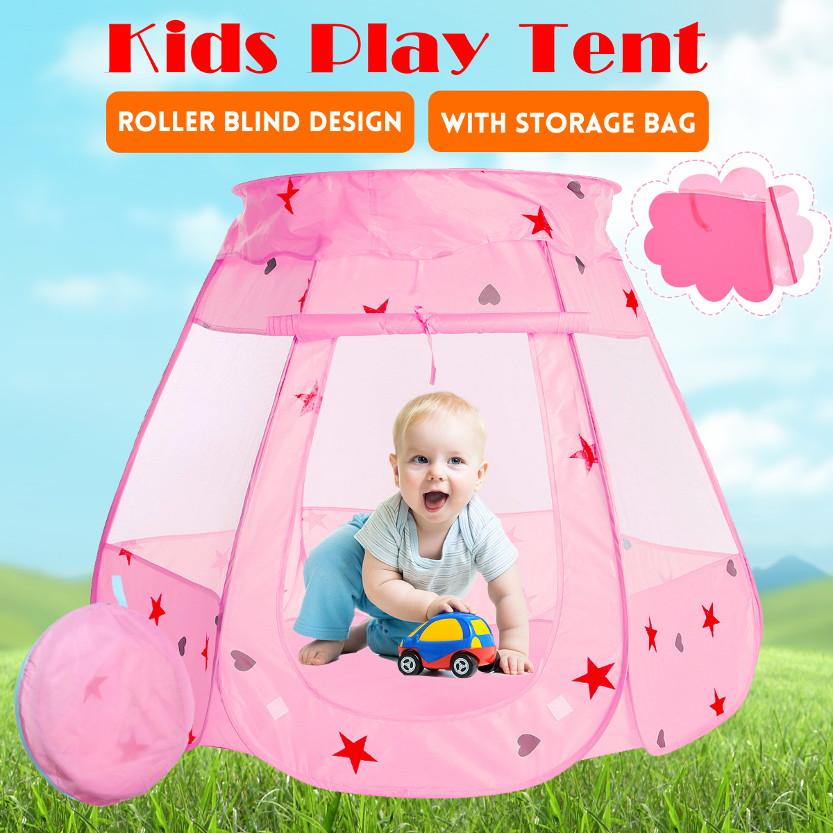 Kids Princess Play Tent House Castle Play Tent Girls Playhouse Indoor