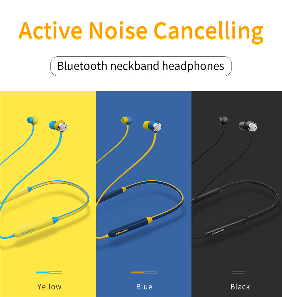 Bluedio TN Active Noise Cancelling Magnetic HiFi Bluetooth Earphone Headphone With Dual Microphone 10
