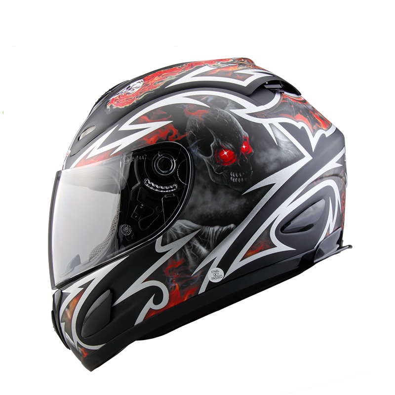 

мотоцикл Полный шлем гоночный унисекс езда дорожный мотокросс Защитные стеклопластиковые шлемы