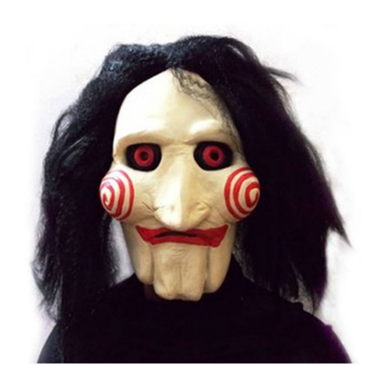 

Jigsaw Creepy Scary Halloween Clown Mask Rubber Latex Saw Horror Movie Cosplay