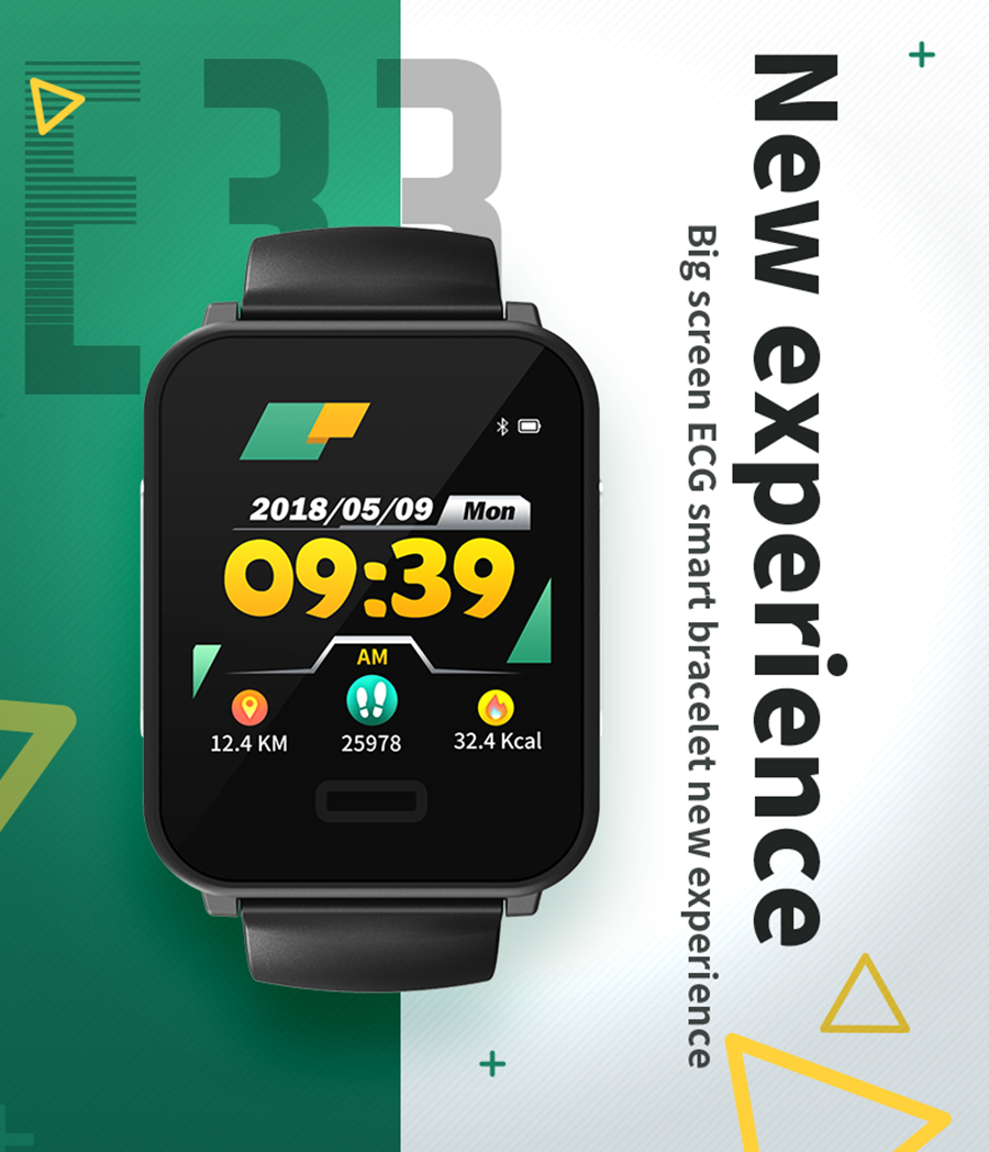 Bakeey E33 ECG EKG HR Blood Pressure Multi-sport Mode Message Call View Long Standby Smart Watch 15