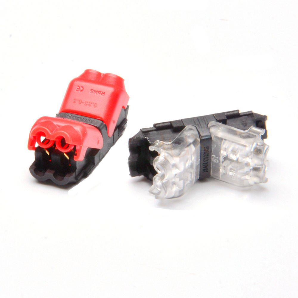 5Pcs 2 Pin Quick Splice Wire Terminals Crimp Connectors for 22-20AWG LED Strip Cable Crimping