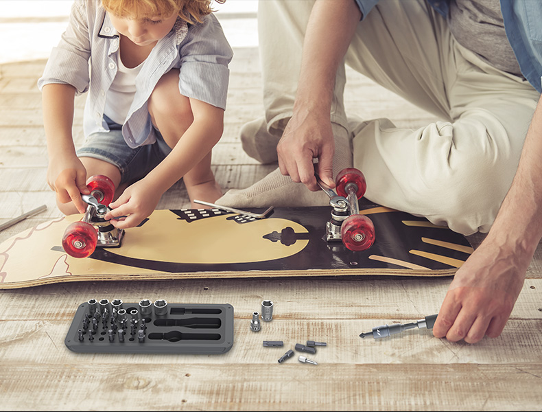 [2019 New] JIMI® 41 IN 1 Screwdriver S2 Magnetic Bits Ratchet Wrench Screwdrivers Kit DIY Household Repair Tool
