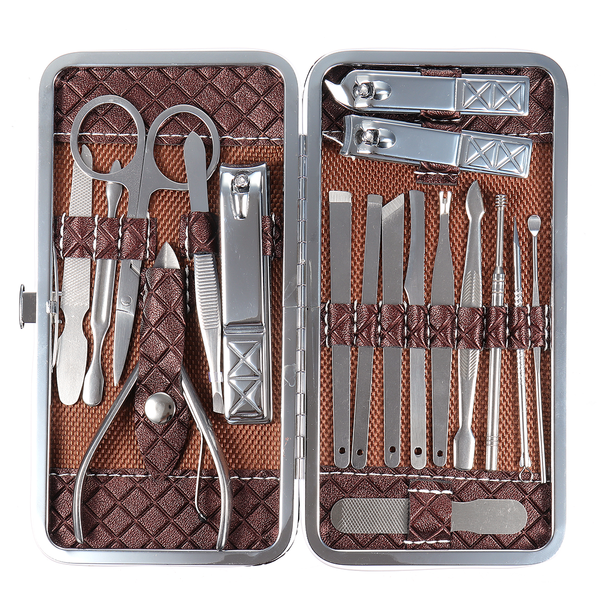

18pcs Nail Clipper Set Manicure Tool Kit File Beard Scissors