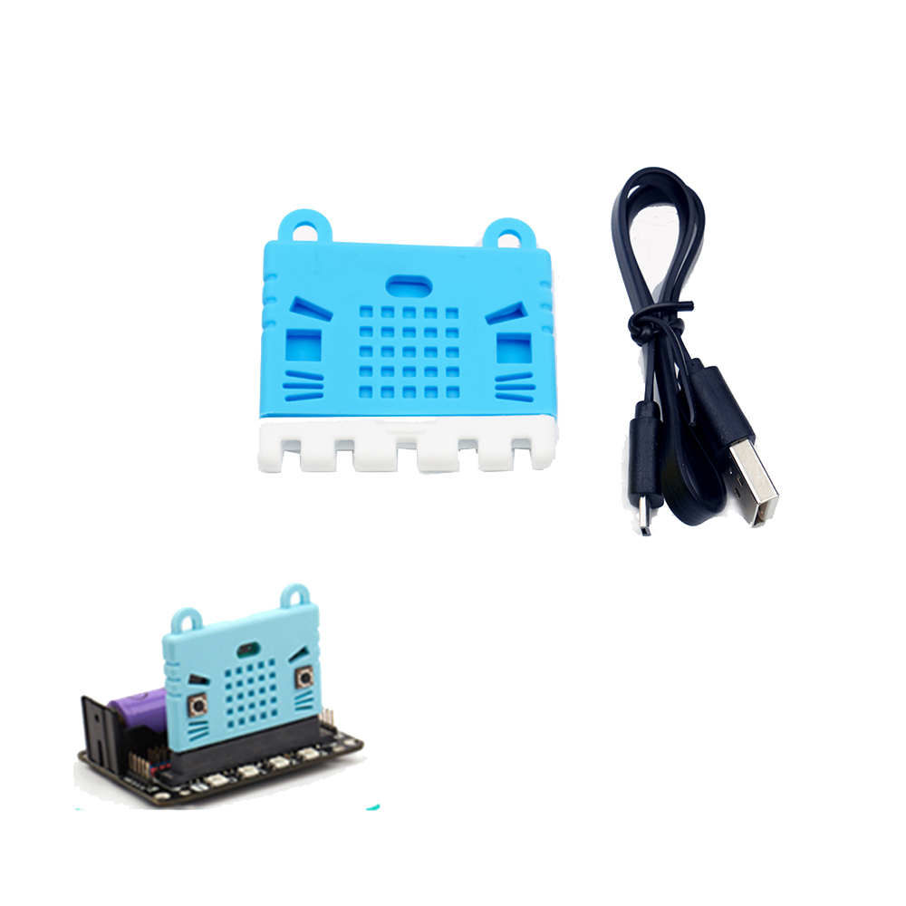 2Pcs Blue Color Cute Pattern Silicone Protective Case for Micro:bit Expansion Board DIY Part 10