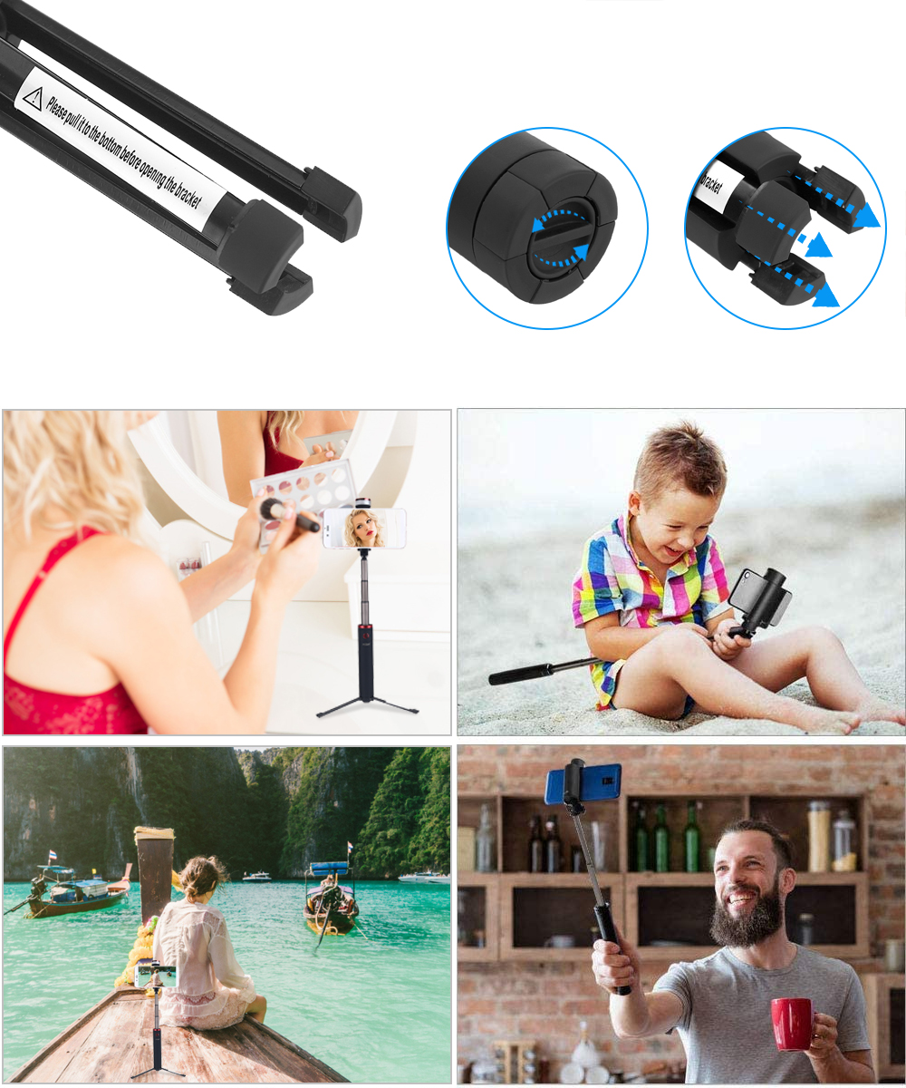 INSMA INS-10 All In One LED Fill Light Selfie Stick Extendable bluetooth Remote Control Tripod for Live Stream Phones Sport