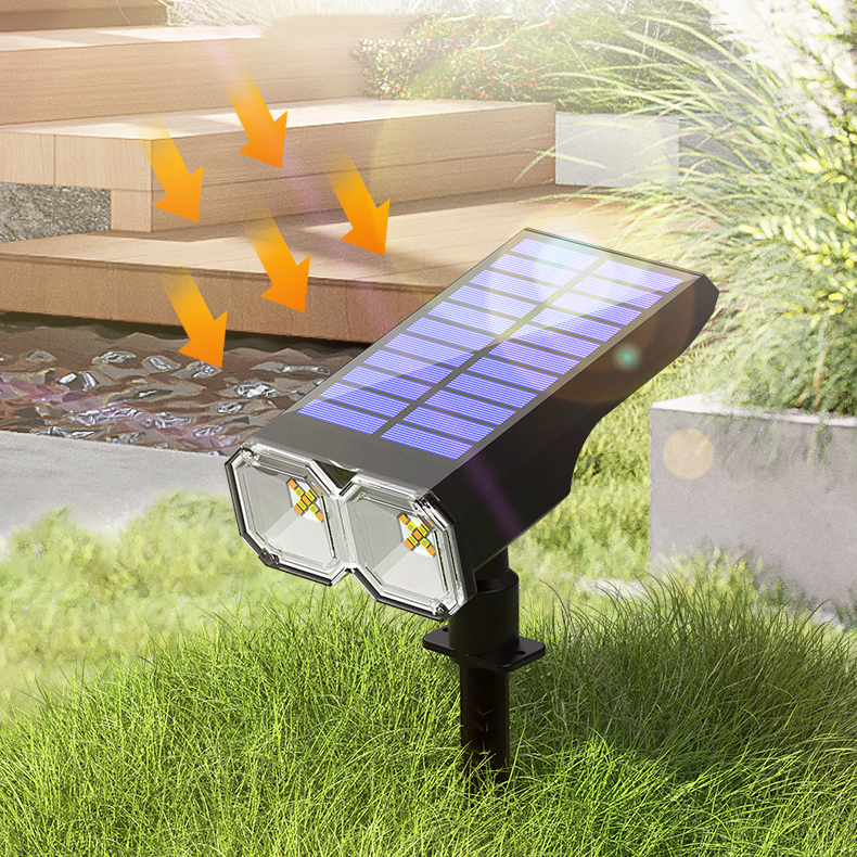 Solar Ground Light USB Rechargeable Outdoor Lawn Light Landscape Garden Light Solar Garden Waterproof Wall Light
