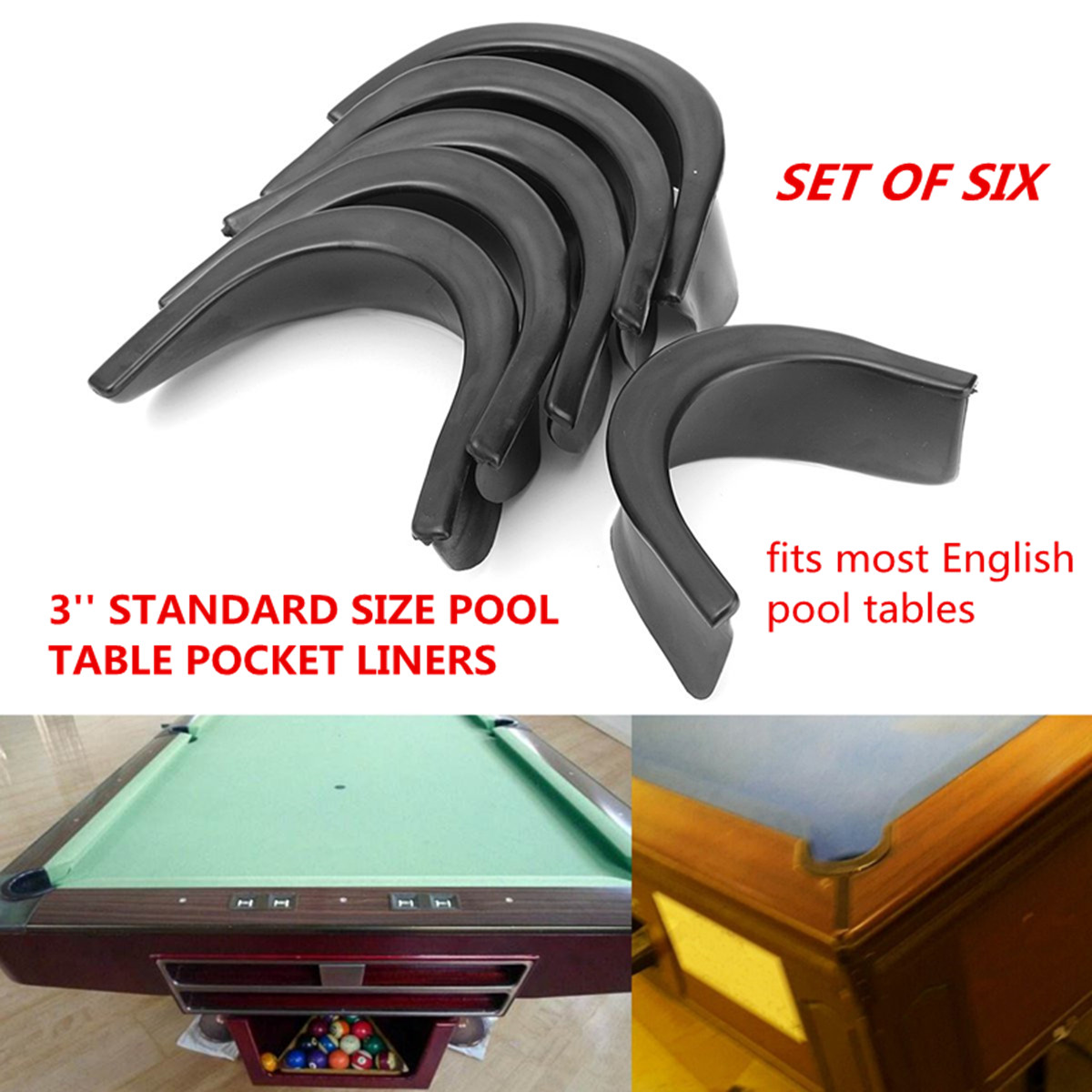 Snooker Table Nets 6Pcs Dirt-Proof Cotton Thread Billiards Tables Net Pool Snooker Meshes Pockets Bag Professional Snooker Accessories