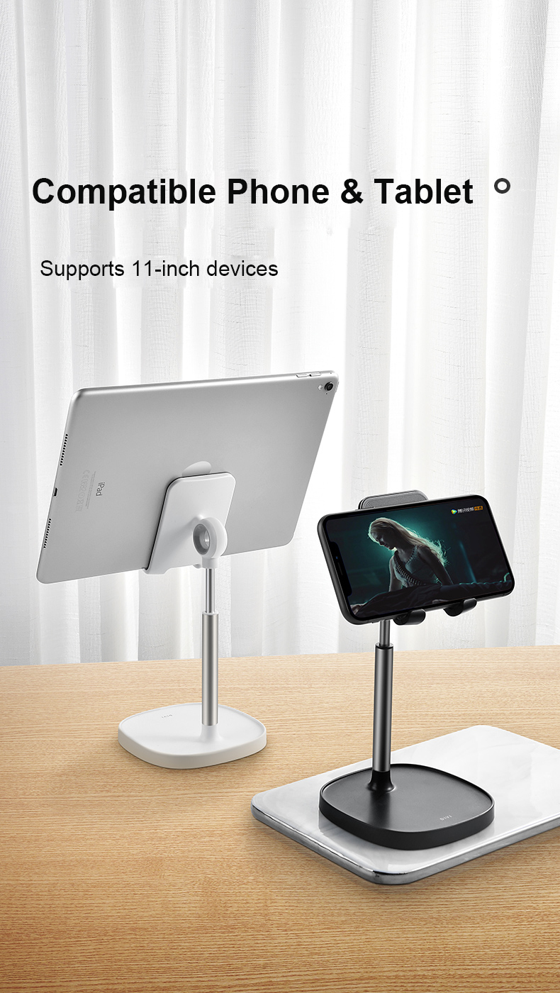 DIVI Universal Telescopic Liftable Desktop Mobile Phone Tablet Holder Stand for iPad Air for iPhone 12 XS 11 Pro POCO X3 NFC Mi10