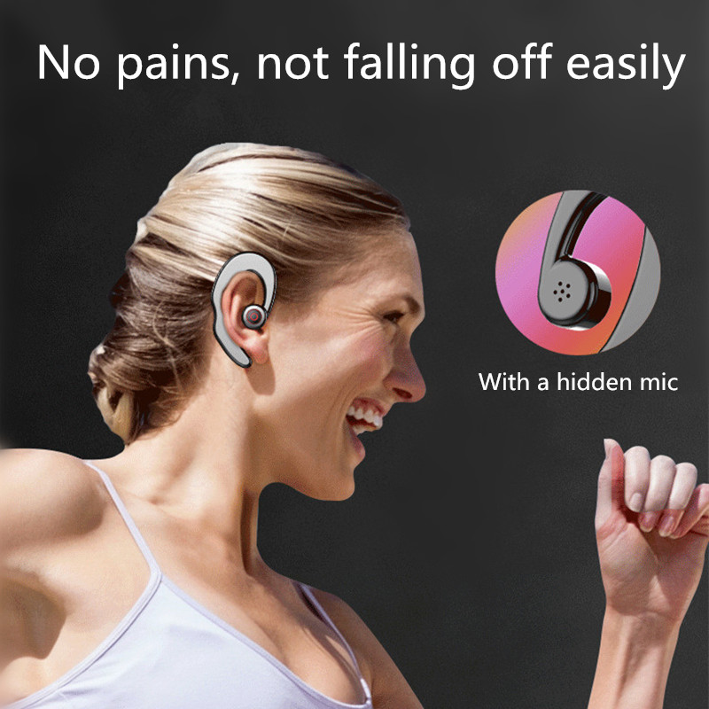 [True Wireless] S2 TWS Bone Conduction Earhooks Dual Bluetooth Earphone Stereo Headphone with Mic 14