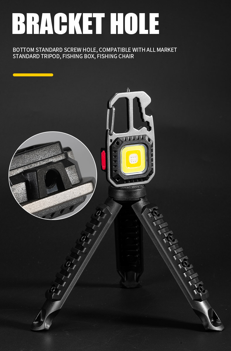 Mini LED Flashlight Work Light Portable Pocket Flashlight Keychains USB Rechargeable for Outdoor Camping Small Light Corkscrew