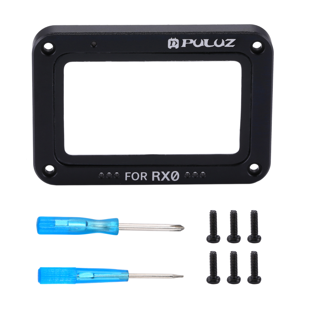 PULUZ PU318 Aluminum Alloy Frame Plus Tempered Glass Lens Protector for Sony RX0 with Screws