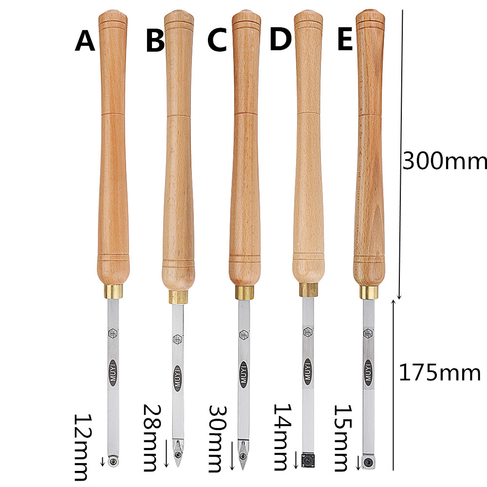 Description: Wood turning tool with carbide insert cutter tools straight multi bit lathe set, round
