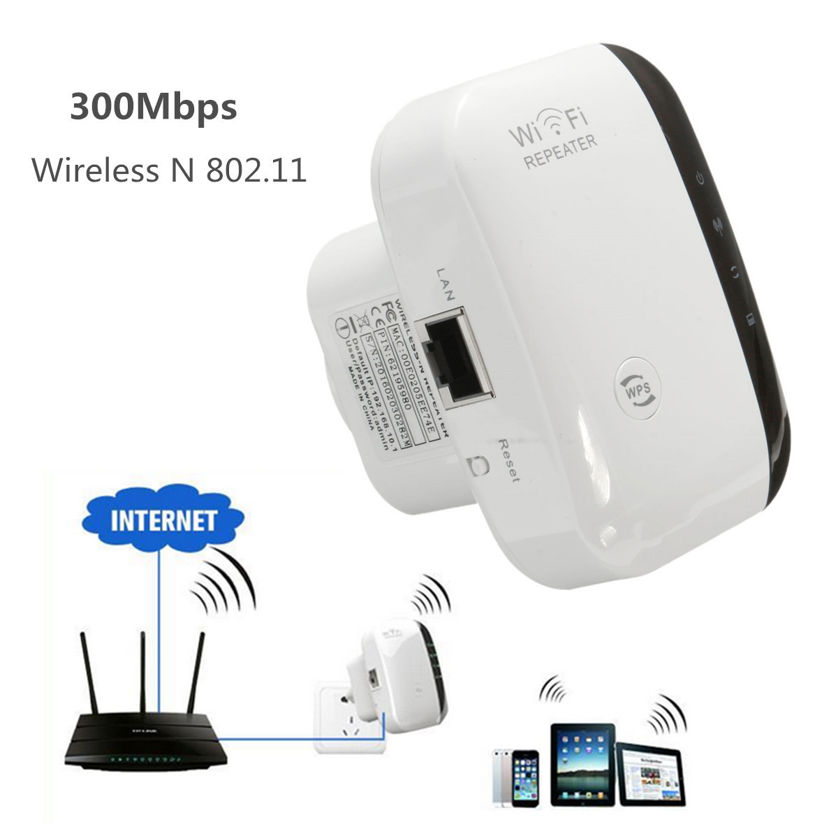 Bakeey 300M Wireless-N Wifi Repeater Router Signal Booster Extender Amplifier
