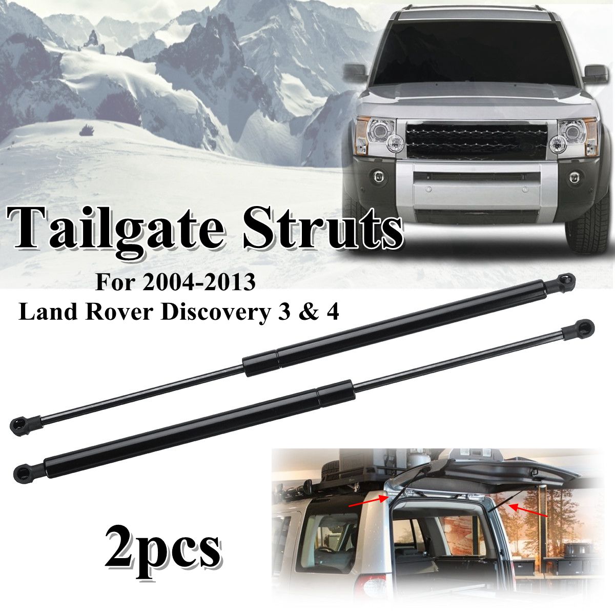 2X FOR LAND ROVER DISCOVERY 3 TAA 4X4 2004-15 REAR TAILGATE GAS SUPPORT STRUTS