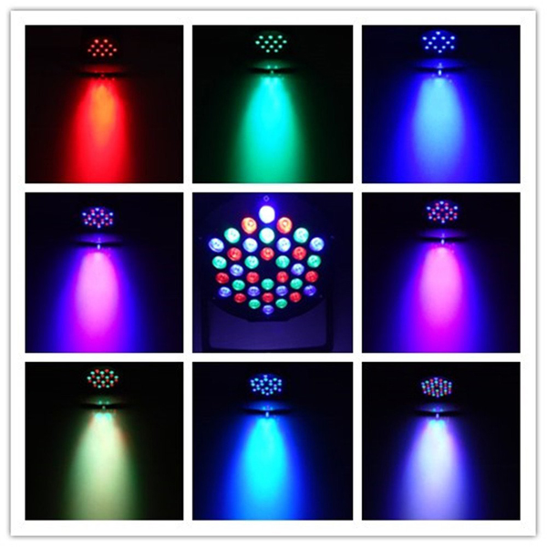 36W RGB LED Stage  Light  PAR DMX-512 Light Projector Party DJ Light