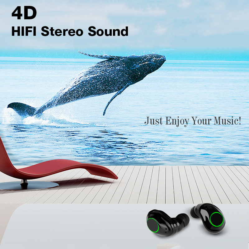 [True Wireless] HIFI Stereo Bluetooth 5.0 Earphone IPX5 Waterproof Touch Handsfree With Charging Box 11