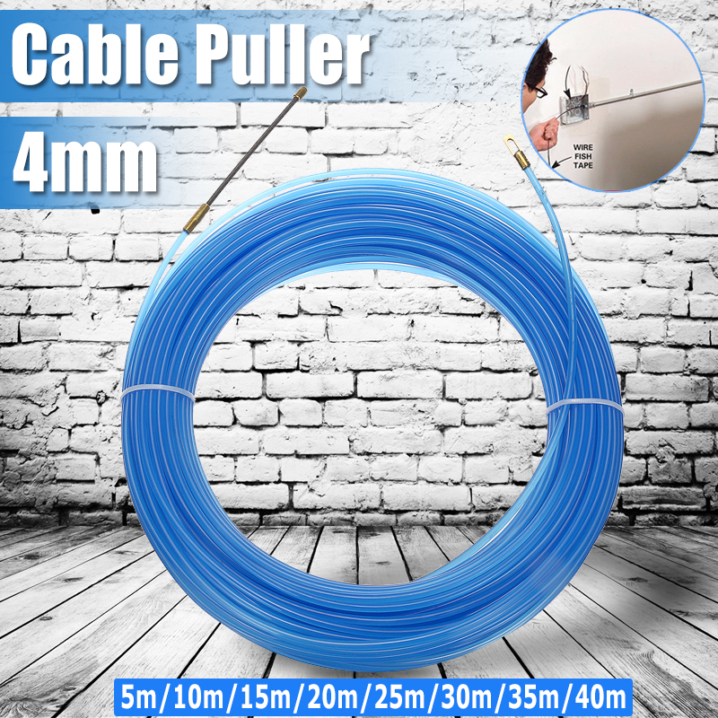 Details about   5m-40m 4mm Nylon Cable Fish Draw Tape Electrical Cable Puller Pulli 