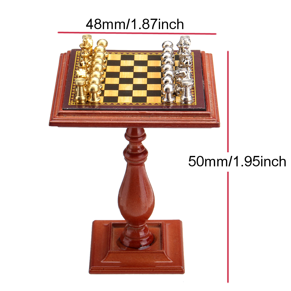 Doll House Miniature Vintage Silver Gold Chess Set Scale 1//12th UK Toy Pret D7C9