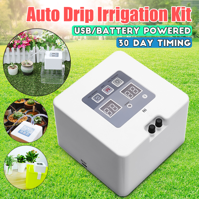 5V USB 30Days Timing Automatic Watering System Timing Watering Device Intelligent Drip Irrigation Timer Kit 