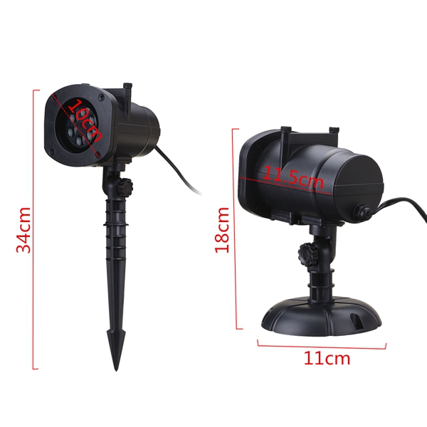 12 Patterns 4W LED Remote Projector Stage Light Moving Spotlightt for Christmas Halloween