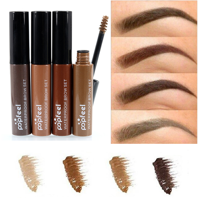 POPFEEL Brown Eyebrow Dyed Cream Enhancer Gel Eye Makeup Colored Black Coffee Waterproof 4 Colors