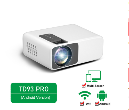 [Android 9.0] Thundeal TD93Pro Native 1080P LED Projector 6000 Lumens Android 9.0 ±40° Keystone Correction Wireless Miracast Mirroring