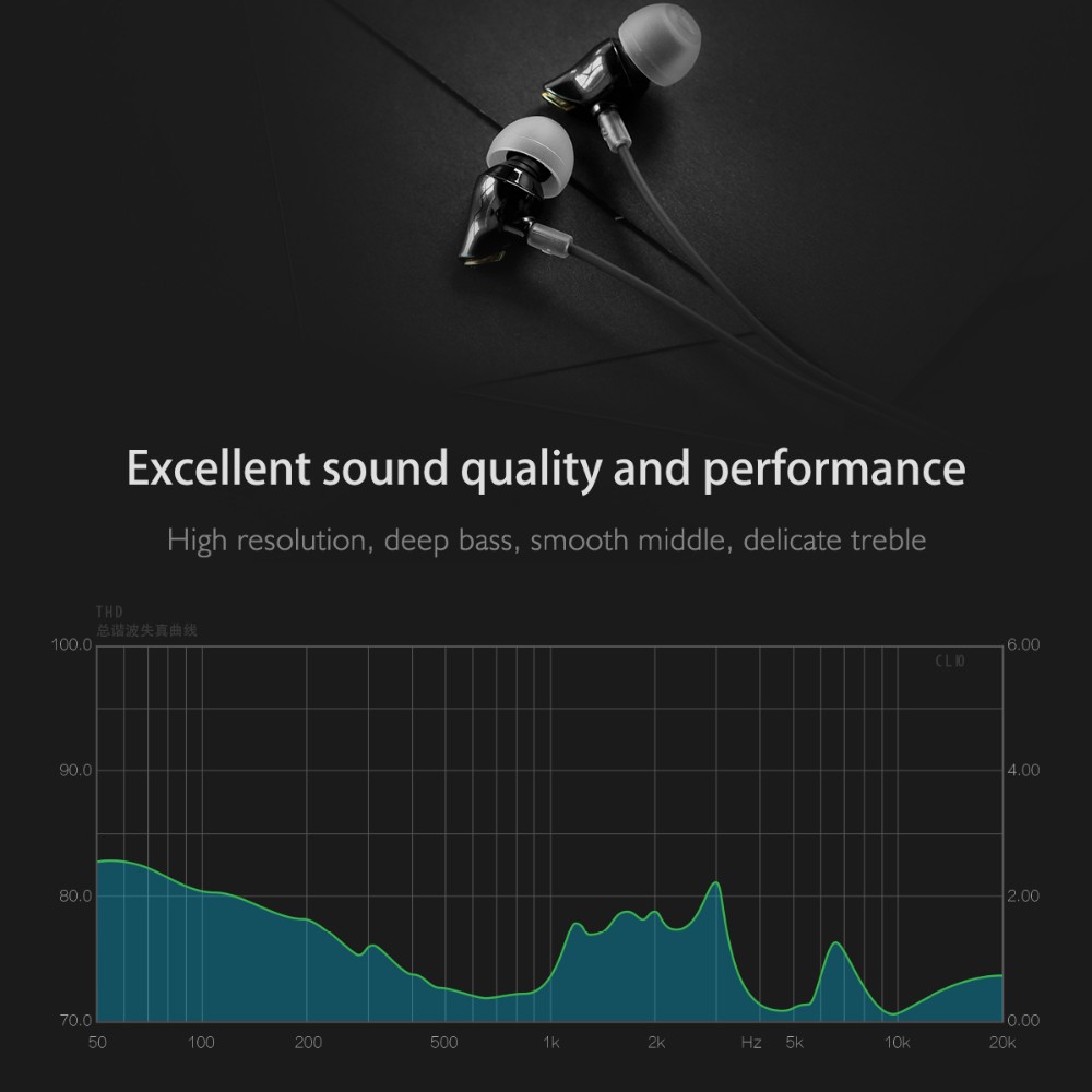 Rock Space Zircon Stereo Heavy Bass Earphone Headphone With Mic Wired Control for iPhone Xiaomi 9