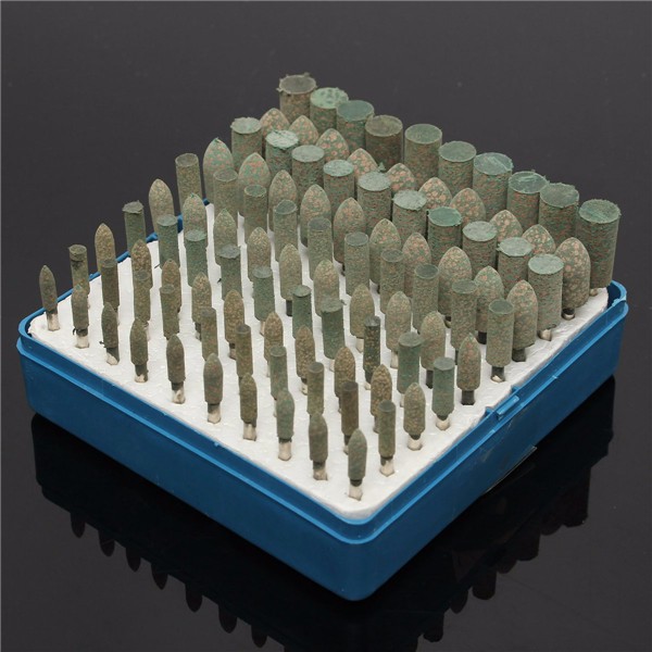 

100pcs 4mm/5mm/6mm/8mm/10mm Universal Rotary Assorted Abrasive Stone Accessory Tool Kit For Dremel