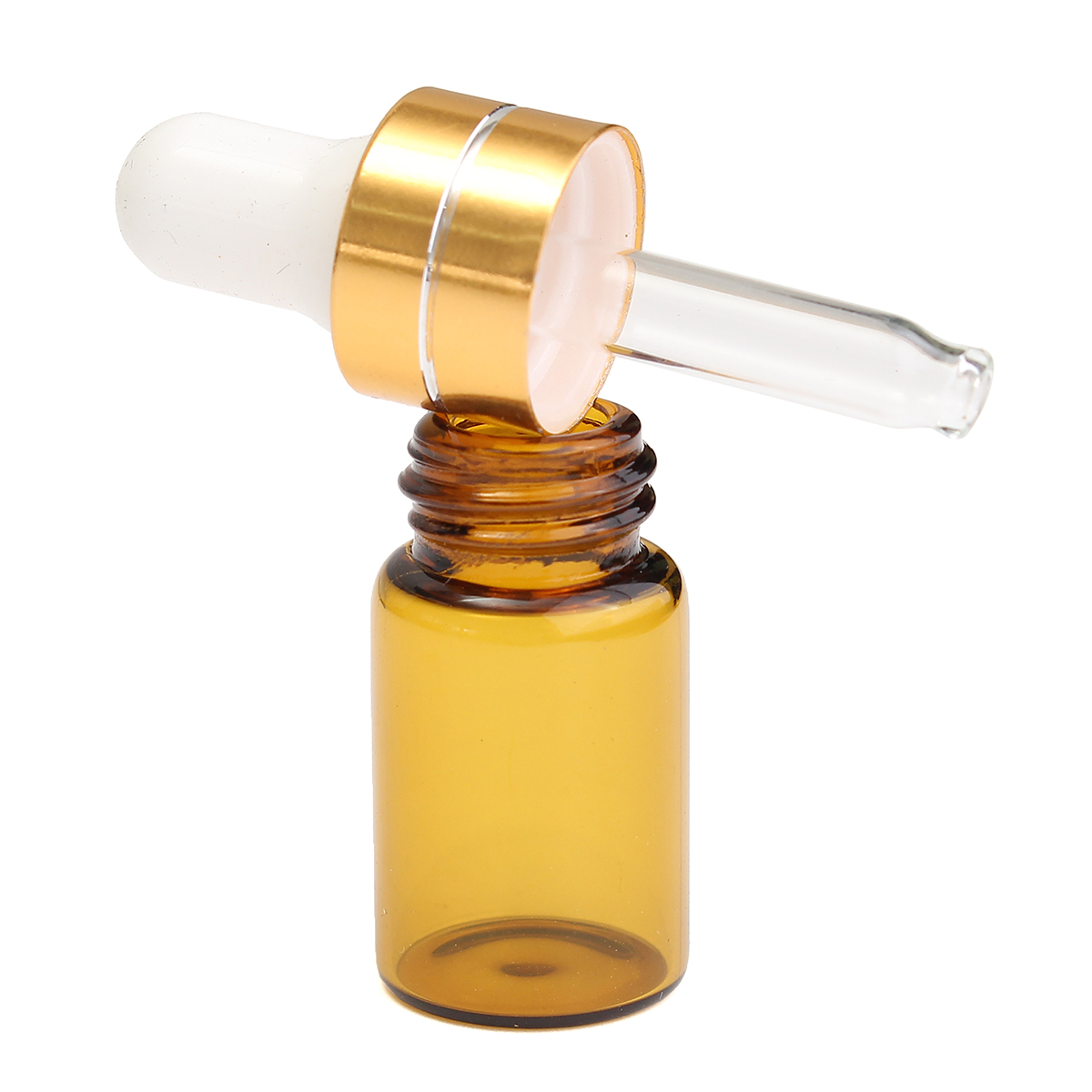 

10pcs Empty Essential Oil Refillable Bottles 3ml Amber Glass Dropper Travel Vials Skin Care Tools