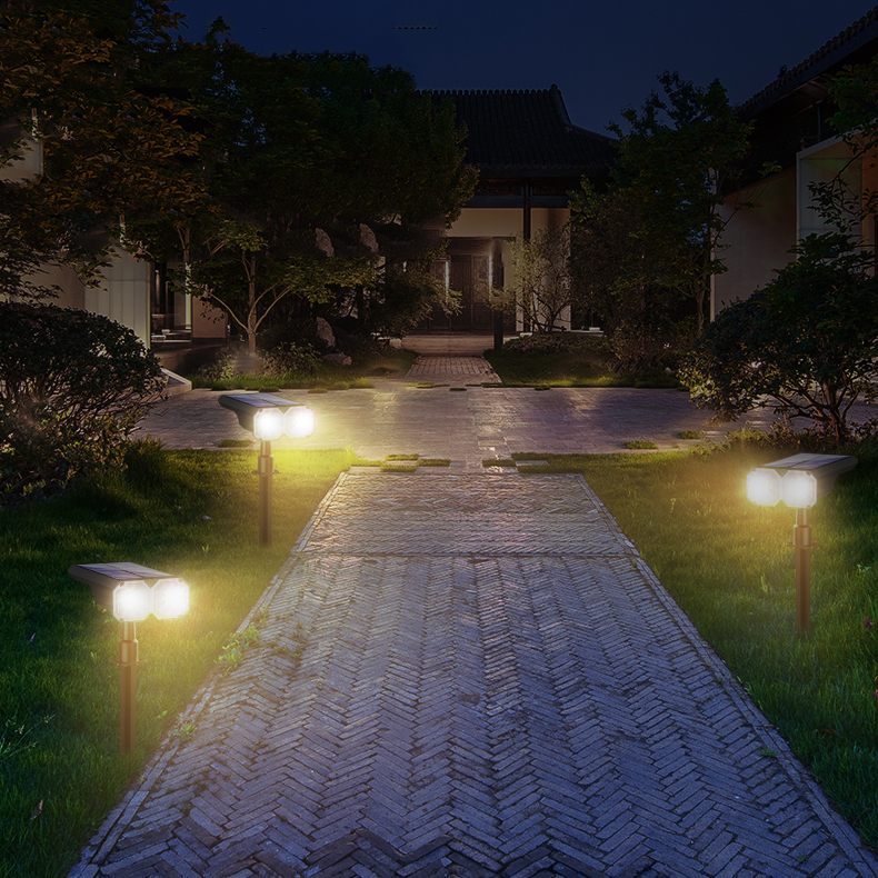 Solar Ground Light USB Rechargeable Outdoor Lawn Light Landscape Garden Light Solar Garden Waterproof Wall Light