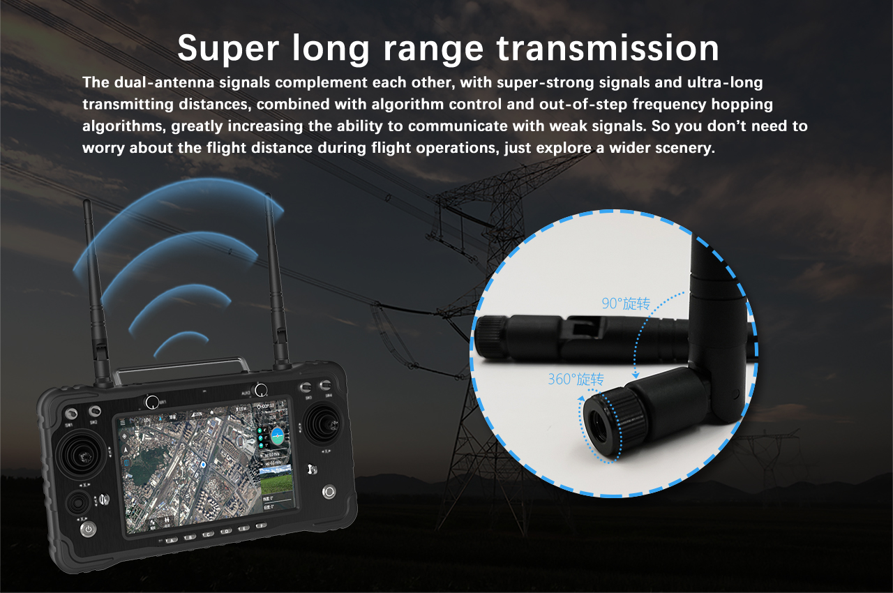 Skydroid H16 2.4GHz 16CH FHSS 10KM 1080P Digital Video Transmission and Data Transmission and Telemetry Transmitter with R16 Receiver and MIPI Camera for RC Drone - Photo: 4