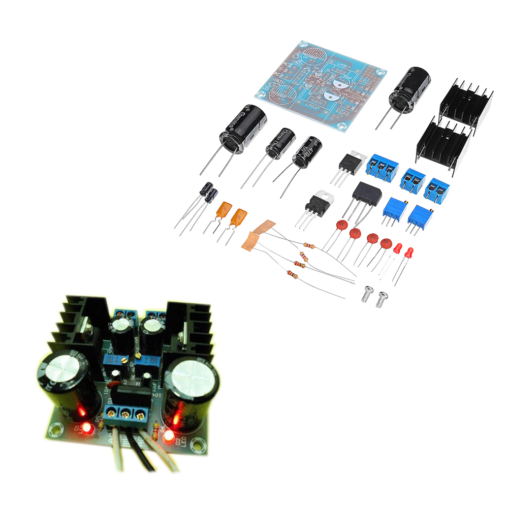3pcs DIY LM317+LM337 Negative Dual Power Adjustable Kit Power Supply Module Board Electronic Component 11
