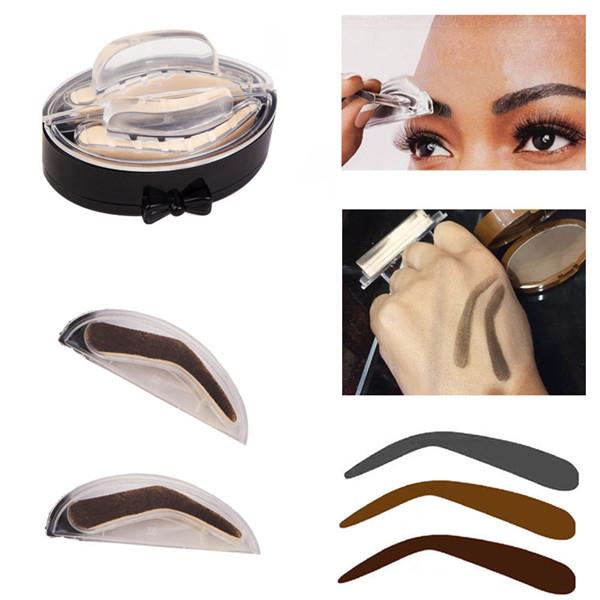 Eyebrow Stamp Powder Enhancer Mineral Brown Makeup Pigments Cosmetic Palette Definition Arched Shaped