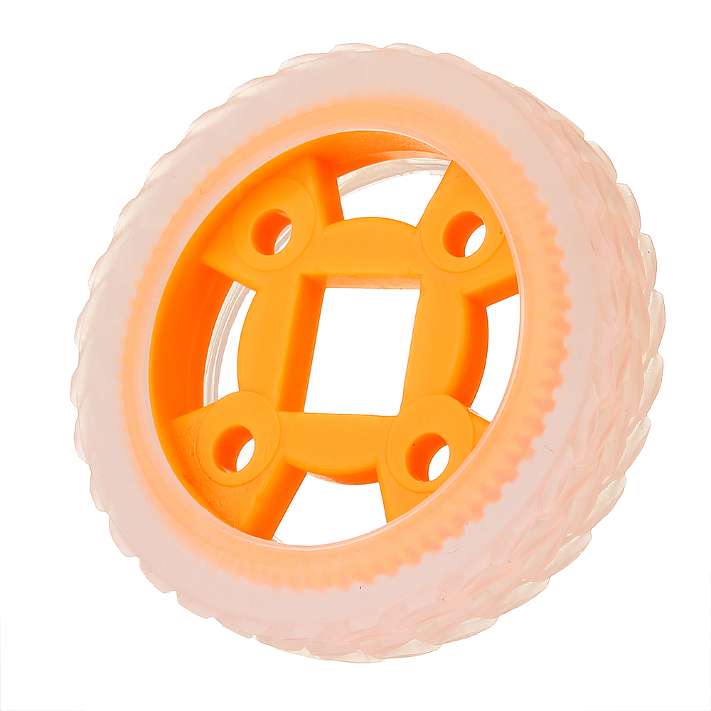 47*12mm/47*21mm 64T Transparent Tire Orange Rubber Wheel for DIY Smart Chassis Car Accessories 19