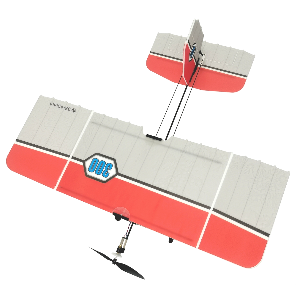 TY Model 300 Red 300mm Wingspan PP Foam DIY Micro Indoor Slow Flyer RC Airplane Glider KIT With Gear Box for Beginners