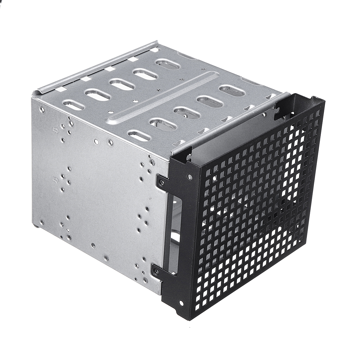 5.25" to 5x 3.5" SATA SAS HDD Cage Rack Hard Drive Tray Caddy Converter with Fan Space 45