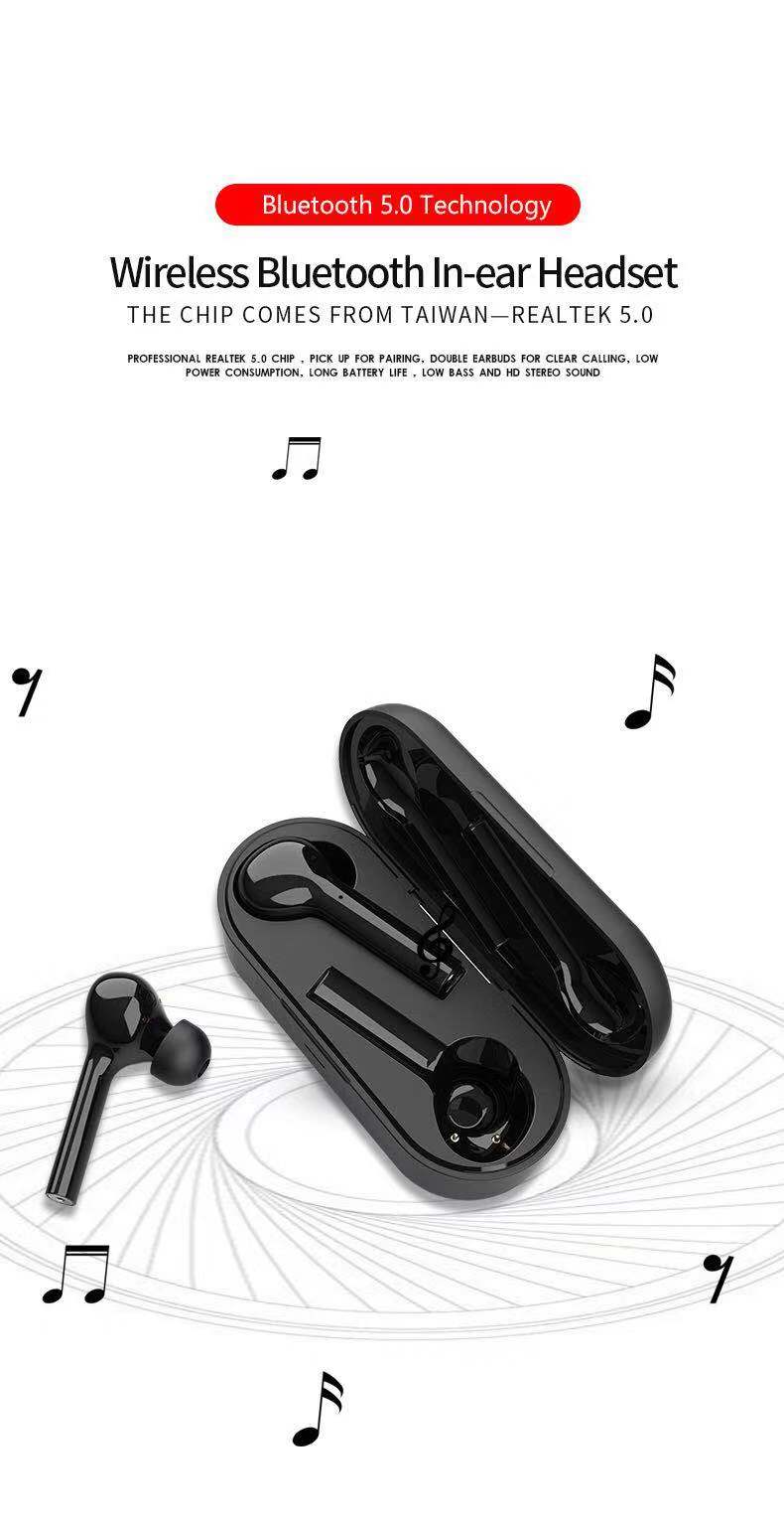 JS-18 Wireless Bluetooth V5.0 Freebud TWS HIFI Earphone Bass With Charging Box For Huawei Mate20 Pro 13