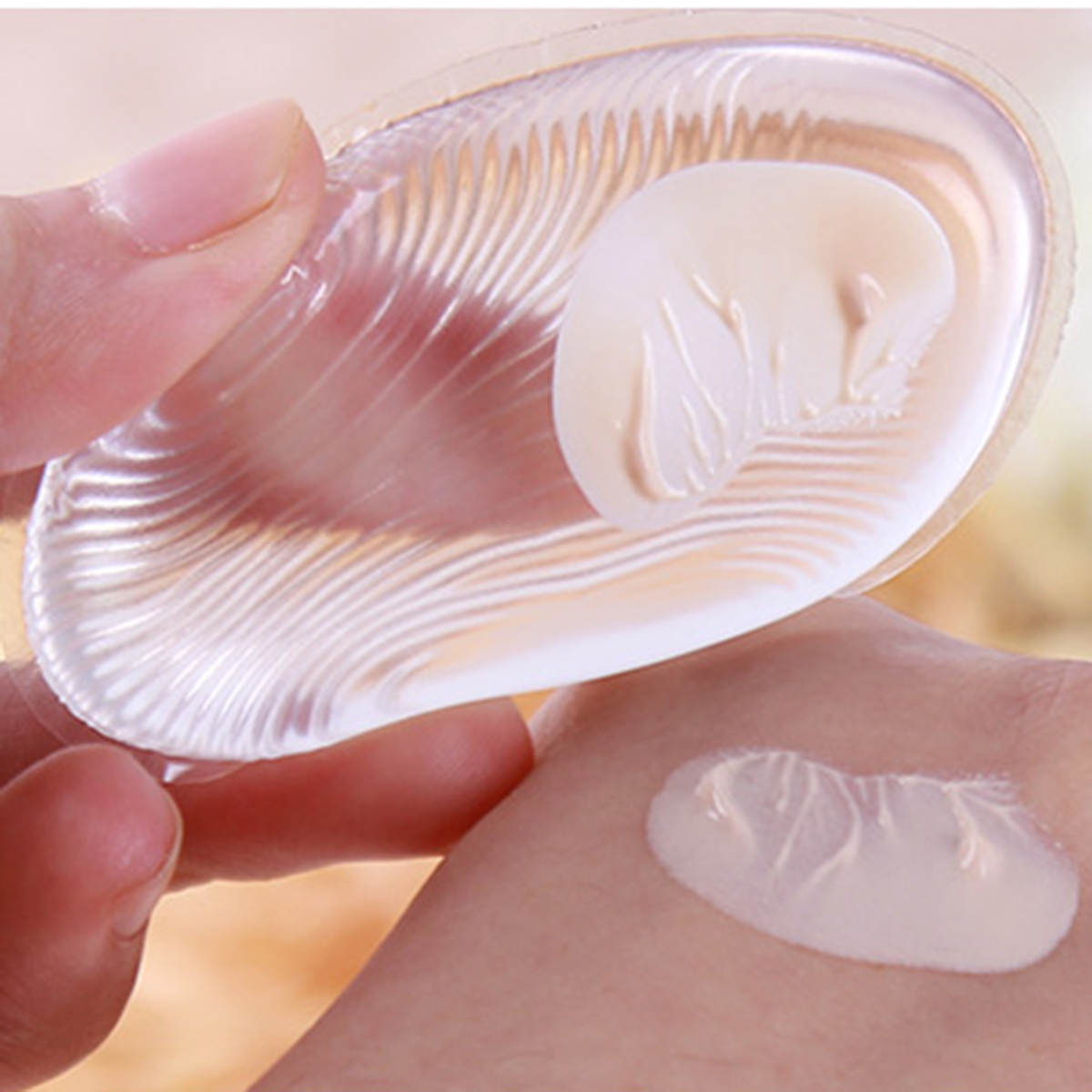 Soft Clear Silicone Jelly Makeup Squishy Puff Blending Foundation BB Cream Cosmetic Tools