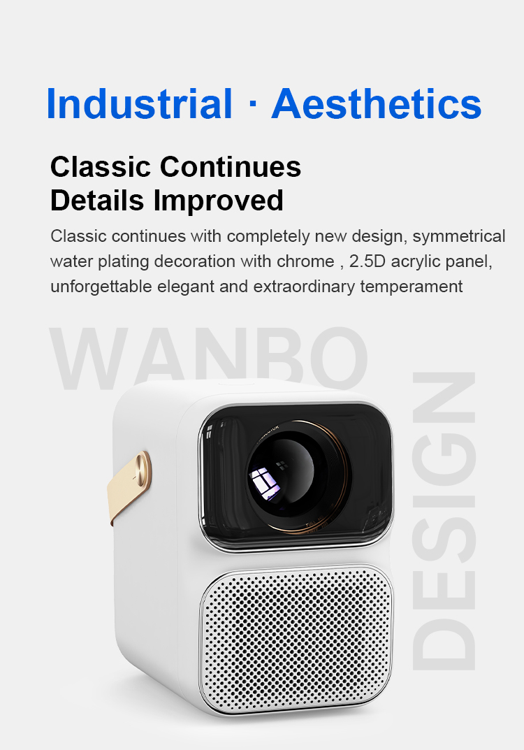 [Updated] Wanbo T6max+ Projector Auto Focus 1080P Android 9.0 550ANSI Lumens Four-Point Keystone Correction 5G-WIFI Wireless Cast Screen Bluetooth 5.0 2+16GB AI Voice Control Home Theater Mini Projector Outdoor Movie