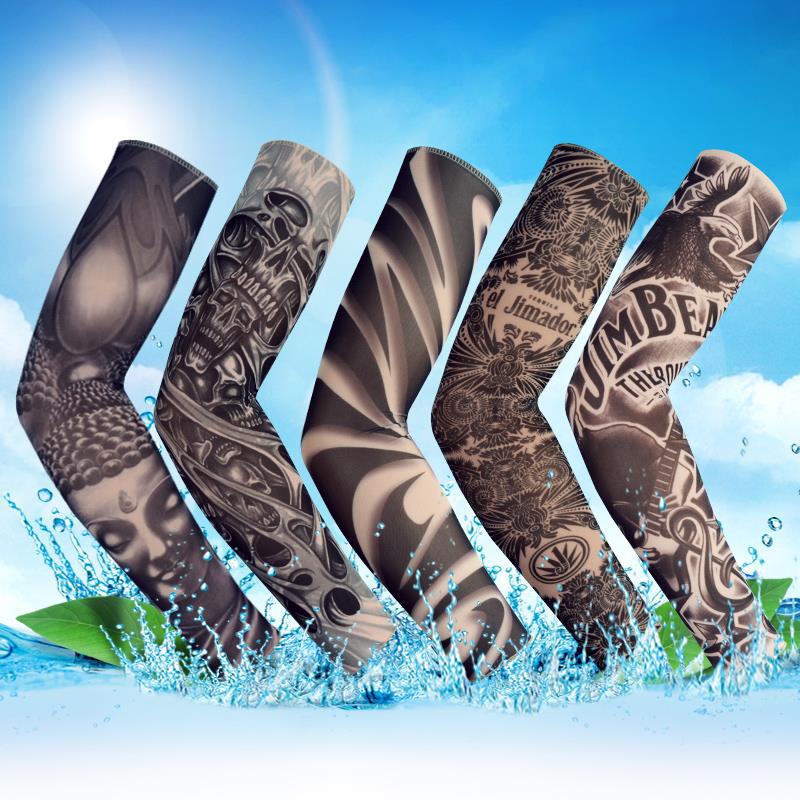 Tattoo Arm Leg Sleeves Sun Protection Cycling Halloween Party