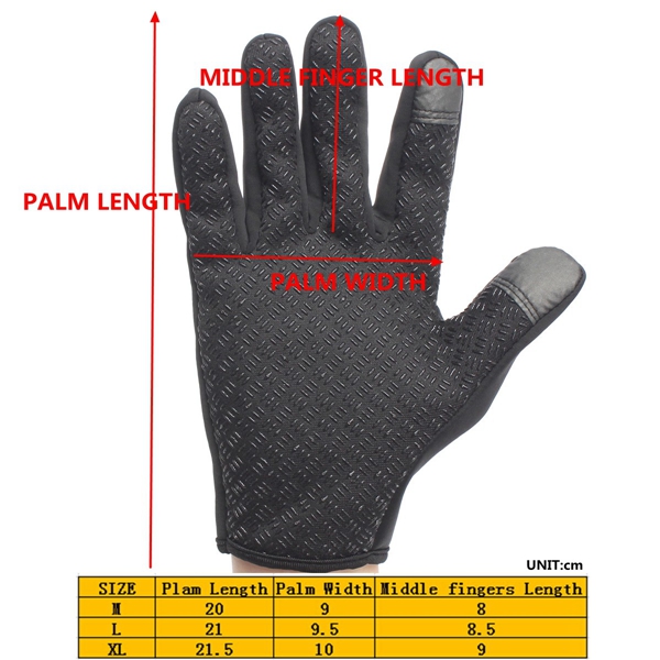 Touch Screen Windproof Winter Riding Outdoor Sports Full Finger Gloves 