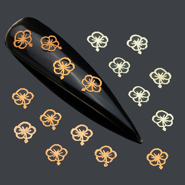 

800-1000pcs Цветочная форма Ногти Наклейка для украшения искусства Mental Mini DIY Дизайн 3D
